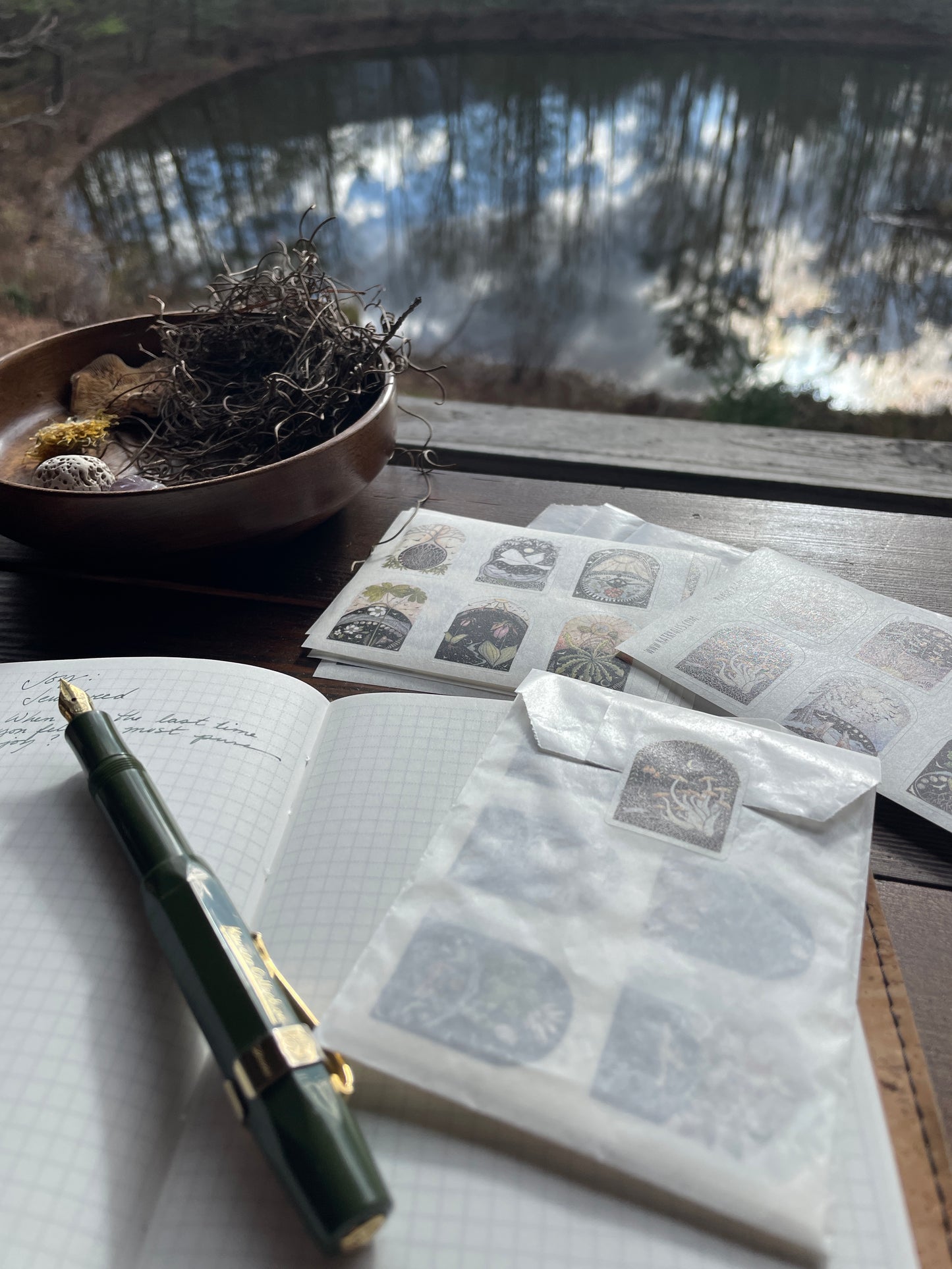 Phases & Forest Washi Sticker sheet for journaling