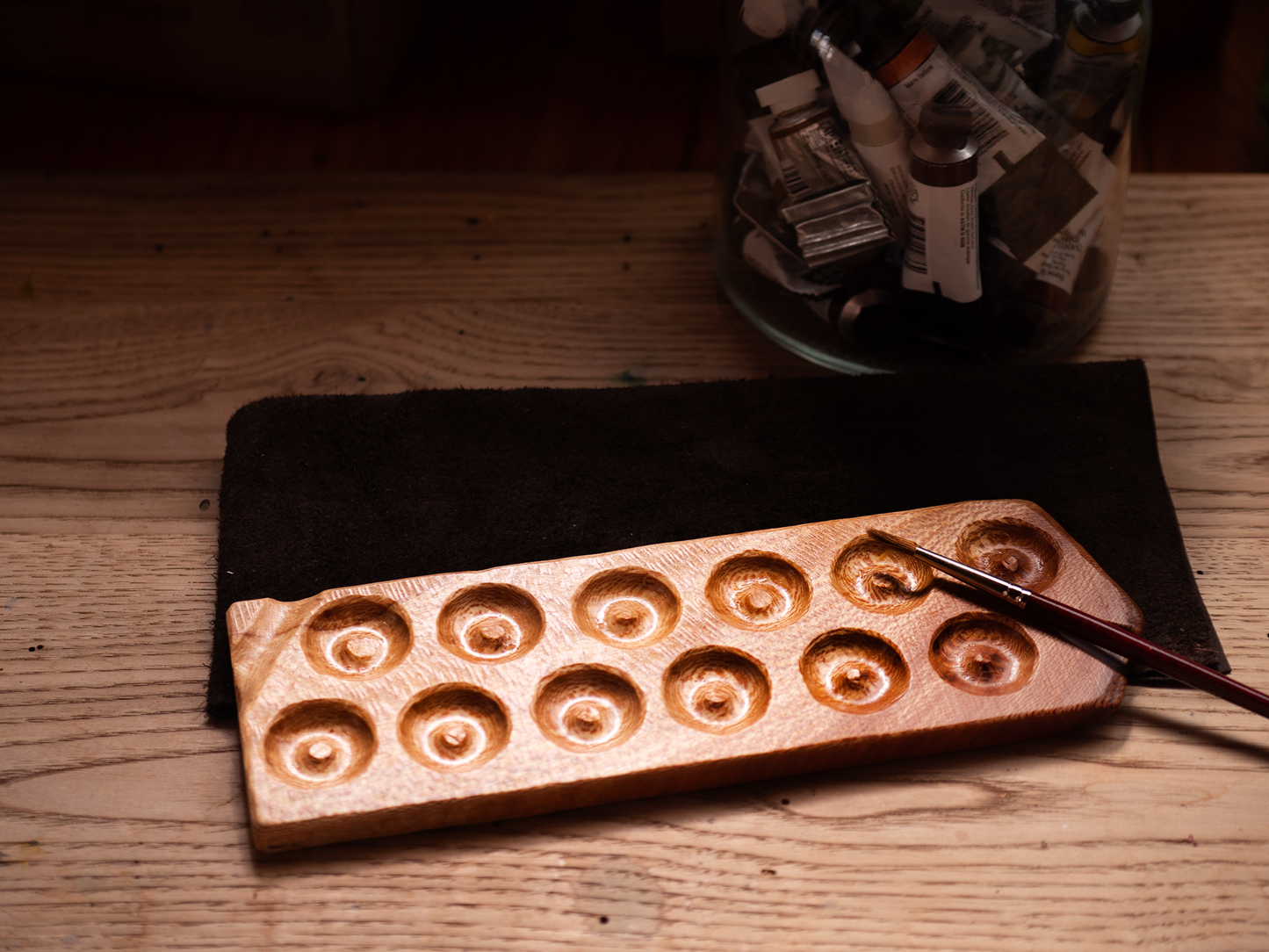 12 large Well Watercolor Palette, Sycamore