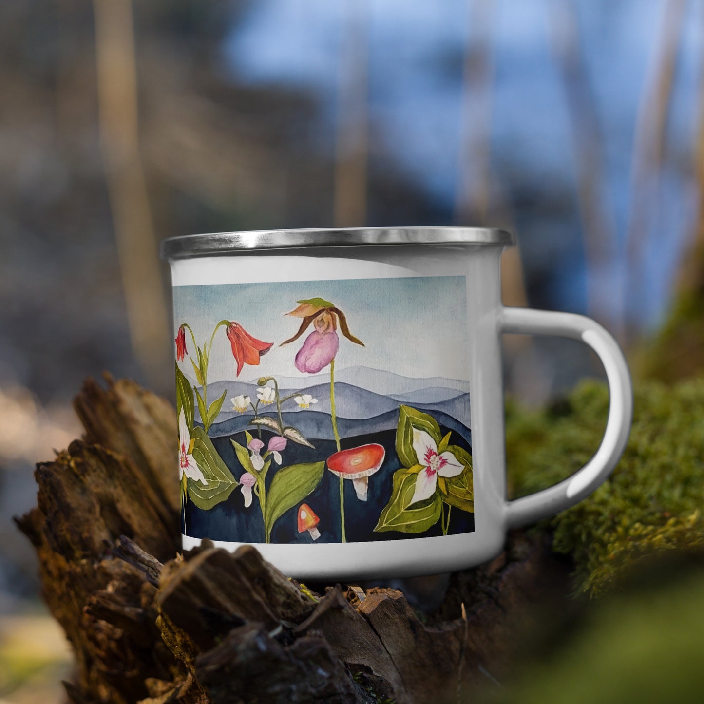 Wildflowers on the Mountains Enamel Mug