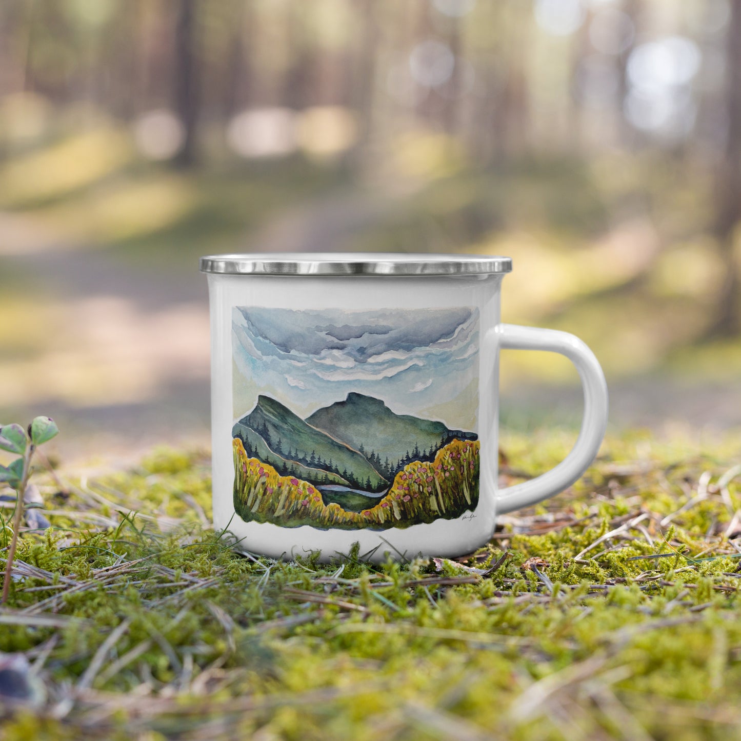 Linville Gorge in Bloom Enamel Mug