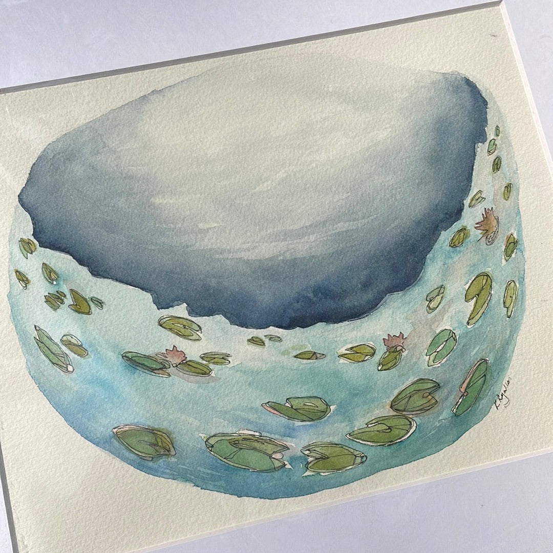 Lily pad waves ORIGINAL 8x10”
