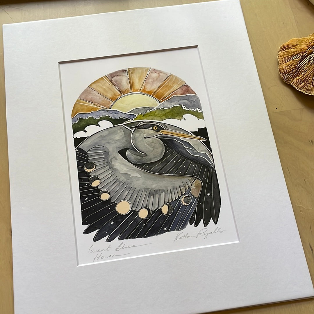 Great Blue Heron PRINT 5x7, 8x10, 11x14”