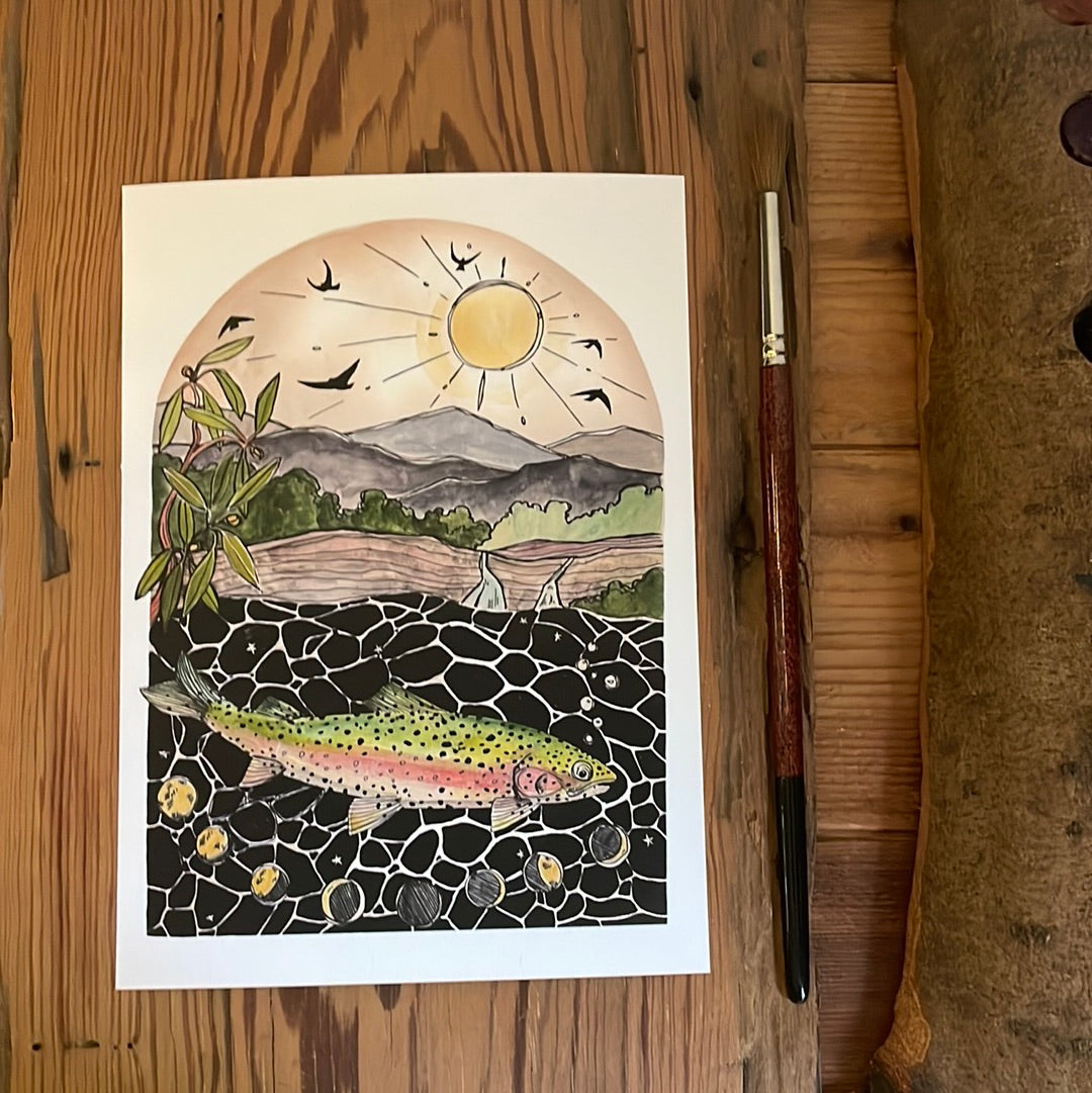 Rainbow Trout PRINT 5x7, 8x10, 11x14”
