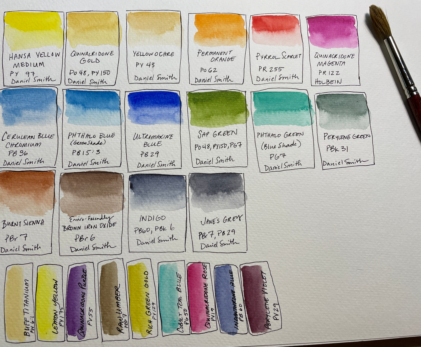 Paint, Watercolor to fill in wooden palette
