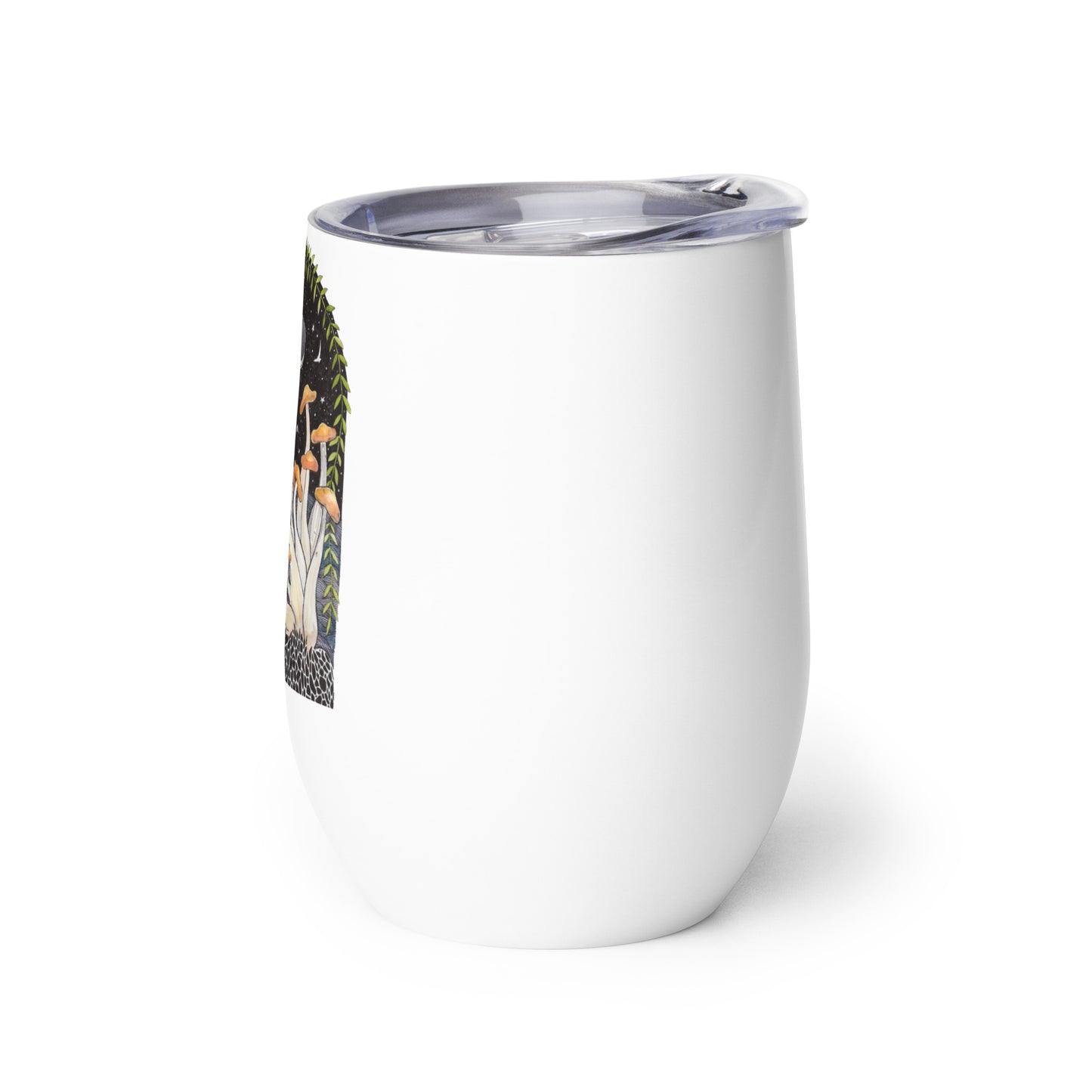 Midnight Mushroom Wine tumbler