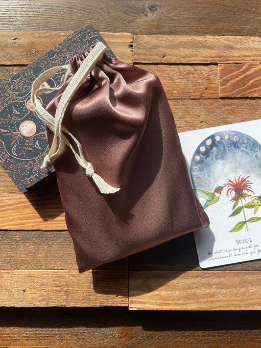 Satin bag with Phases and Forests Oracle Deck