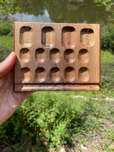 14 Well Watercolor Palette, walnut with edge band