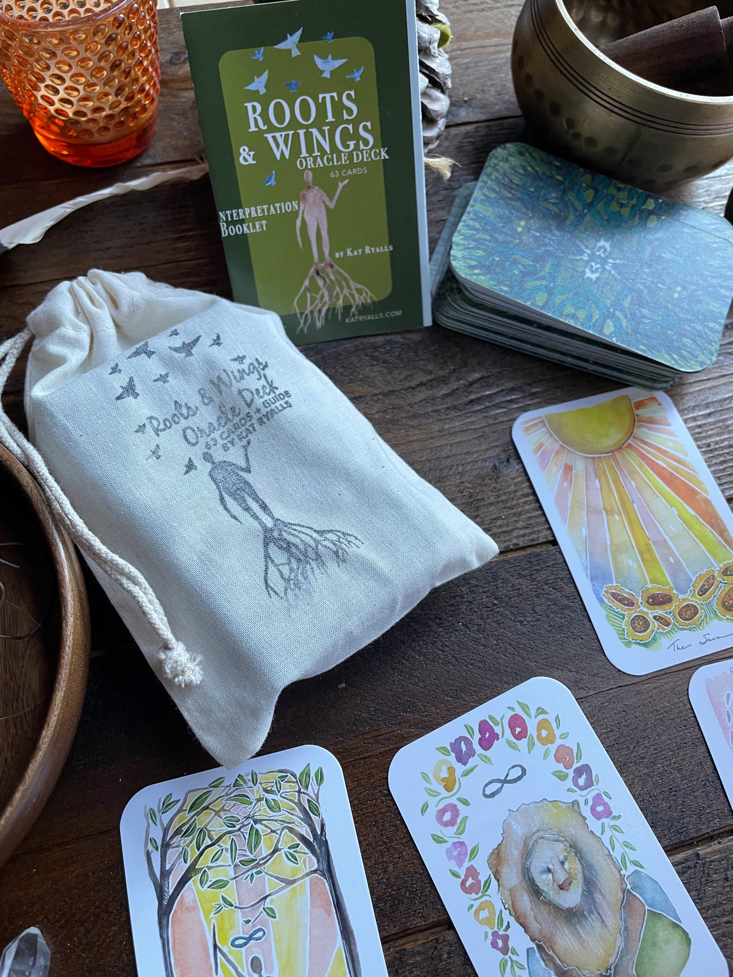 Mini Roots and Wings ORACLE DECK **teal backs for 2023/2024