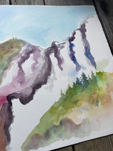 Load image into Gallery viewer, Winter in the Chimneys, ORIGINAL watercolor 30x22”