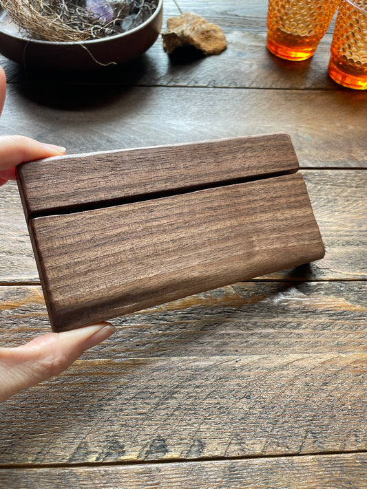 Card Holder, walnut medium