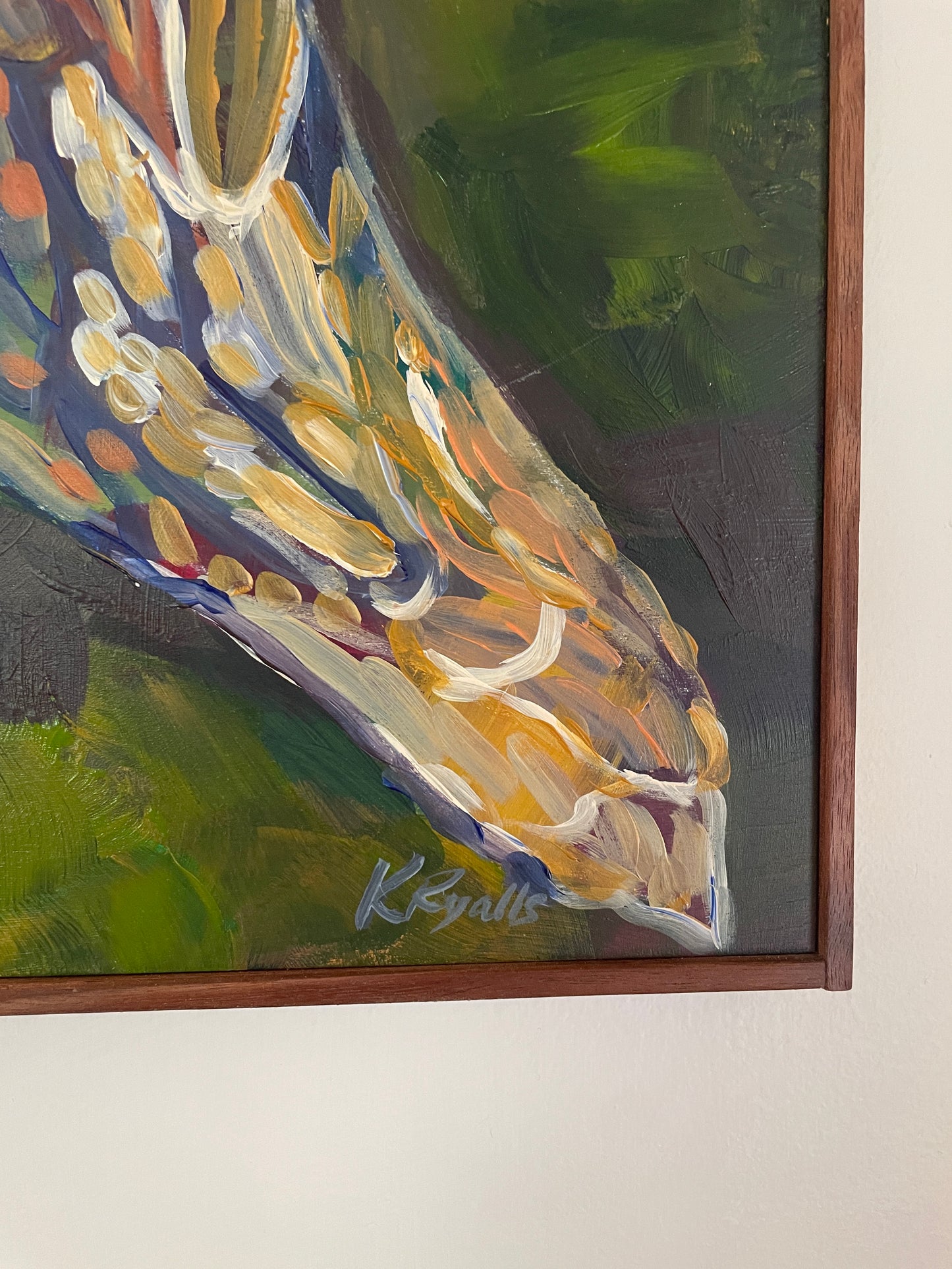 Serenity the Barn Owl ORIGINAL acrylic framed