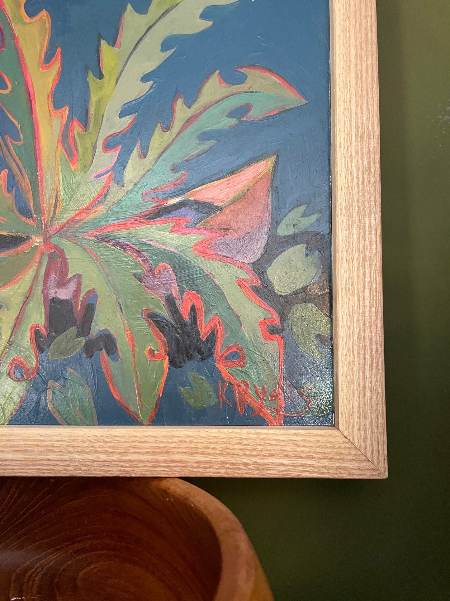 Dandelion Paddle ORIGINAL oil framed