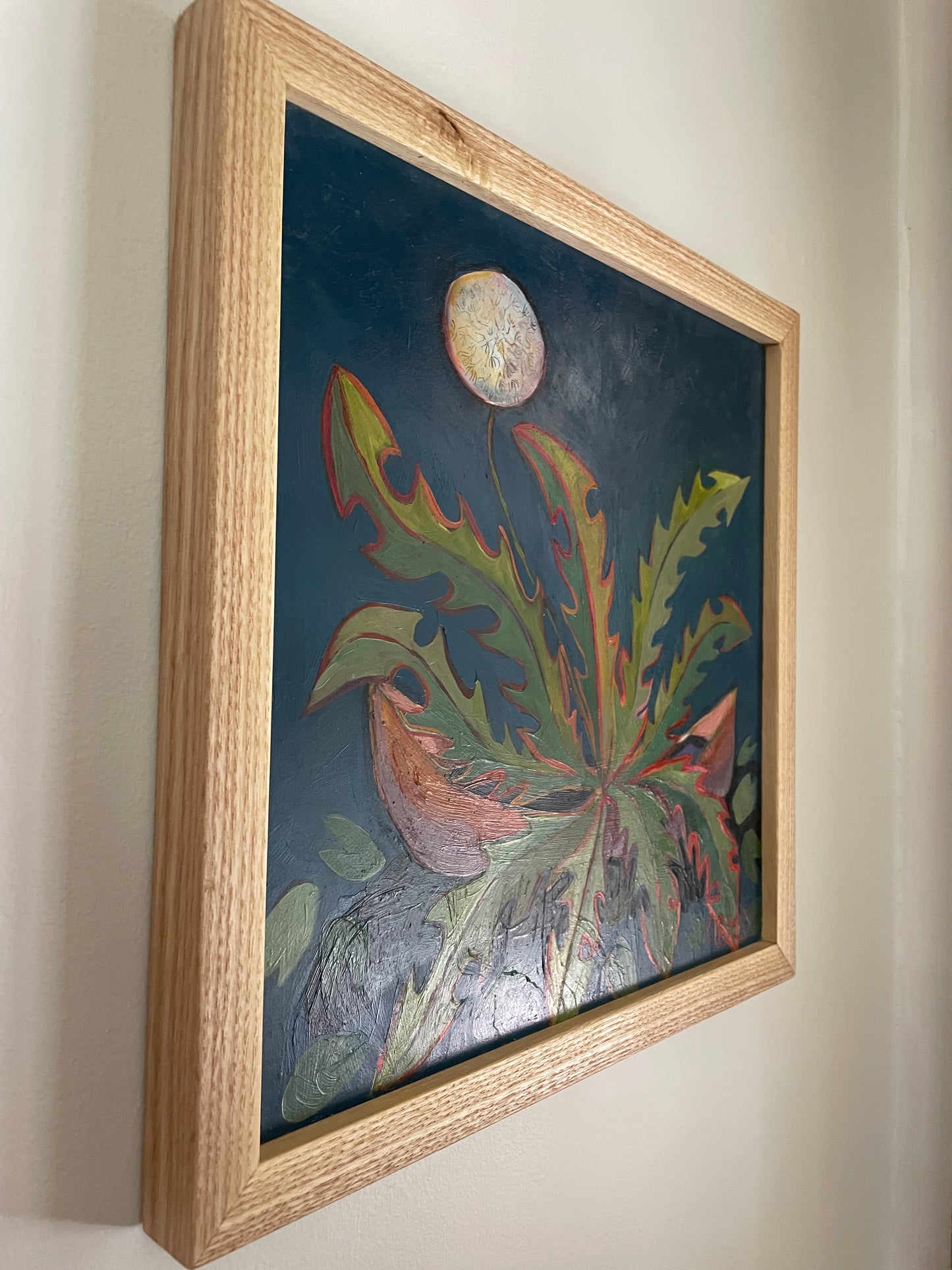 Dandelion Paddle ORIGINAL oil framed