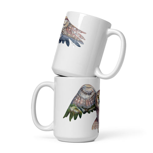 Grandfather Mountain, White glossy mug