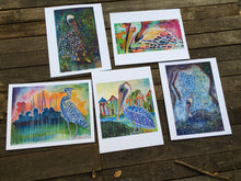 Load image into Gallery viewer, New orleans blue heron sunset giclée print on archival fine art paper signed