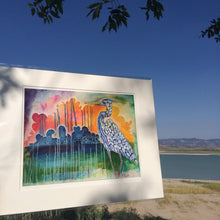 Load image into Gallery viewer, New orleans blue heron sunset giclée print on archival fine art paper signed