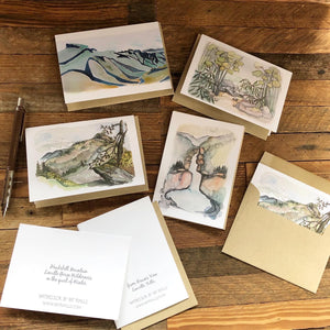 Linville Gorge set of 4 blank NOTECARDS