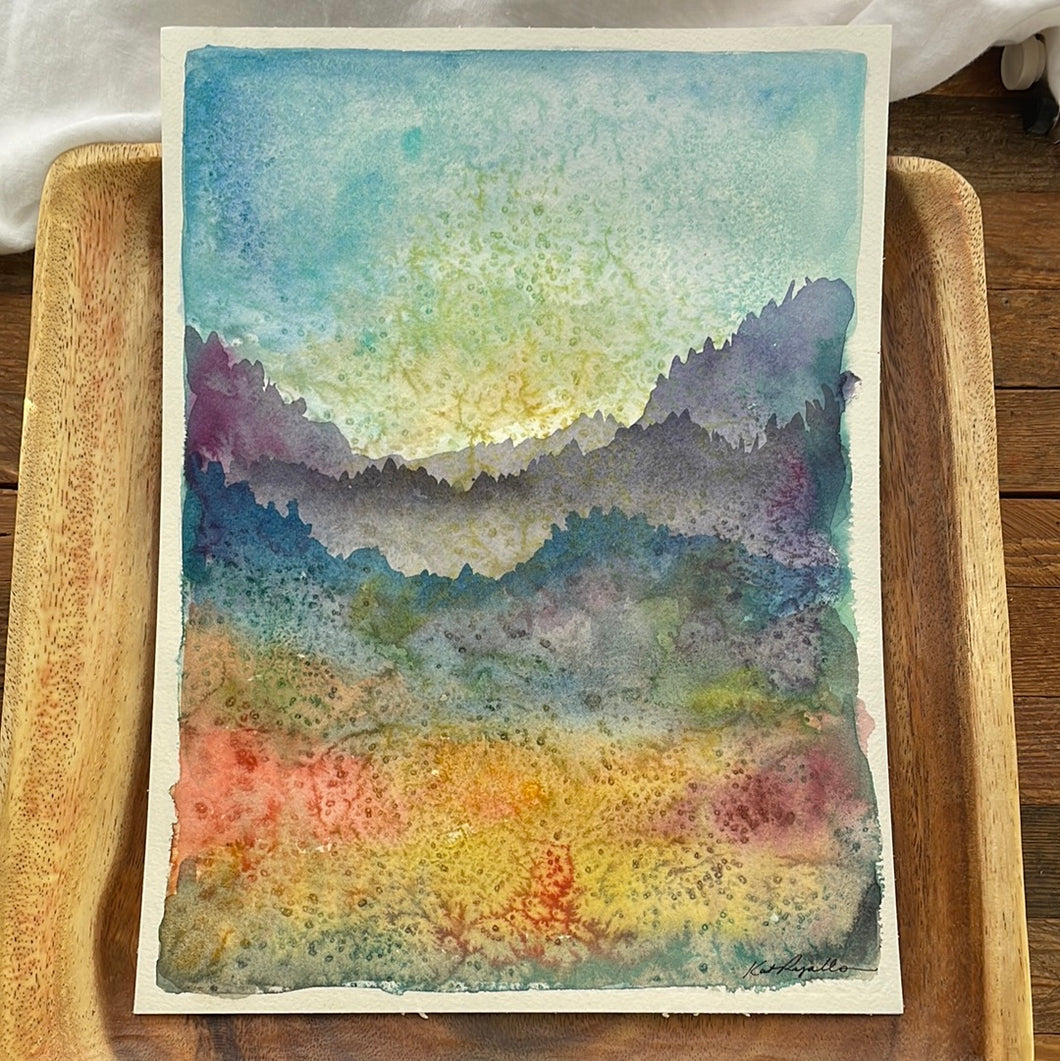 Autumn Dusk, ORIGINAL 9x12