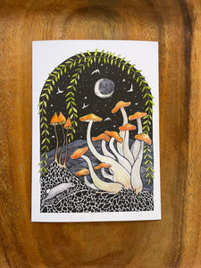 Midnight Mushrooms PRINT 5x7, 8x10, 11x14”