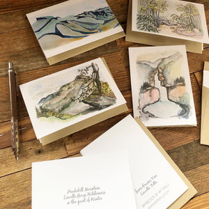 Linville Gorge set of 4 blank NOTECARDS