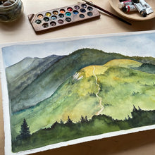 Load image into Gallery viewer, Roan Mountain, ORIGINAL watercolor